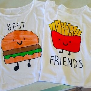Cute best friends t-shirt set